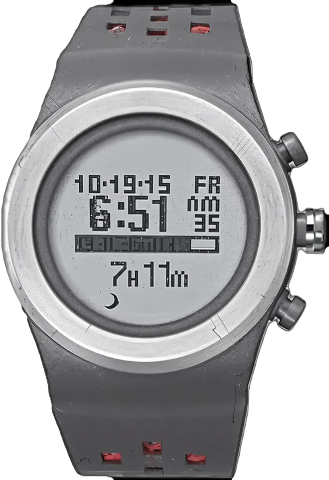 IBR’s Zulu watch displayed, a single sensor actigraph with capabilities for on-wrist sleep scoring and data storage, designed for aviation and shift-working populations.